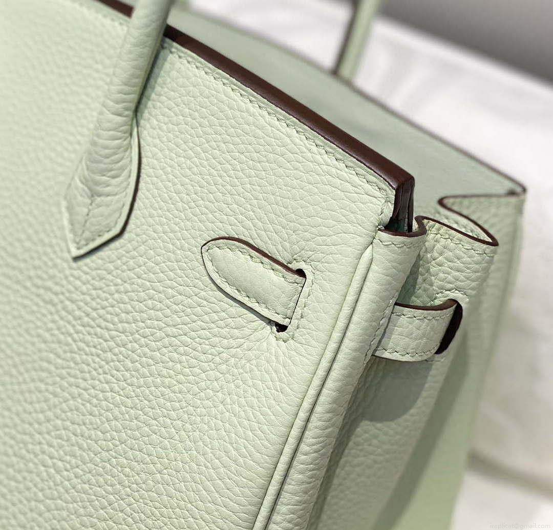 Hermes Birkin Designer Tote Bag Togo Leather 28565 bubble green