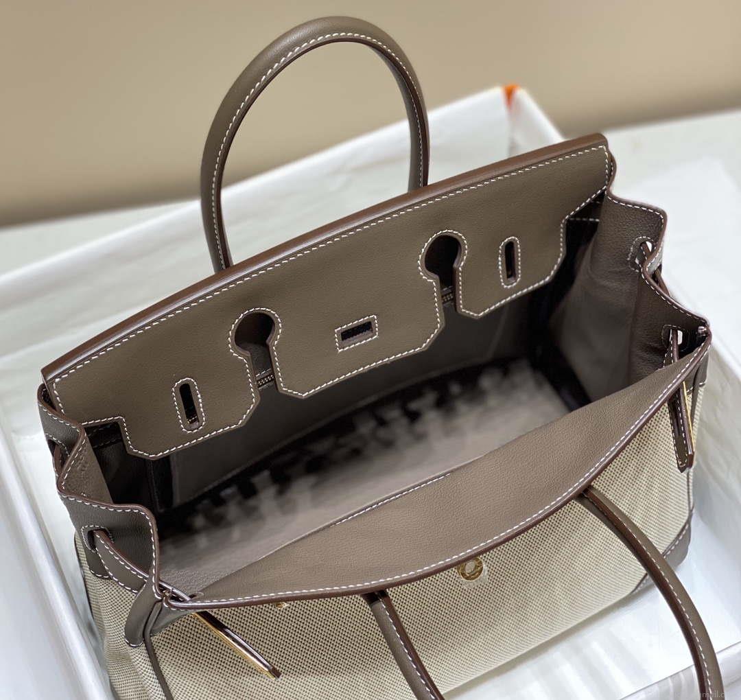 Hermes Birkin Tote Bag Swift leather with canvas 285902