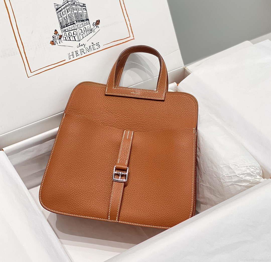Hermes halzan 25 clemence stamp B Silver H98802