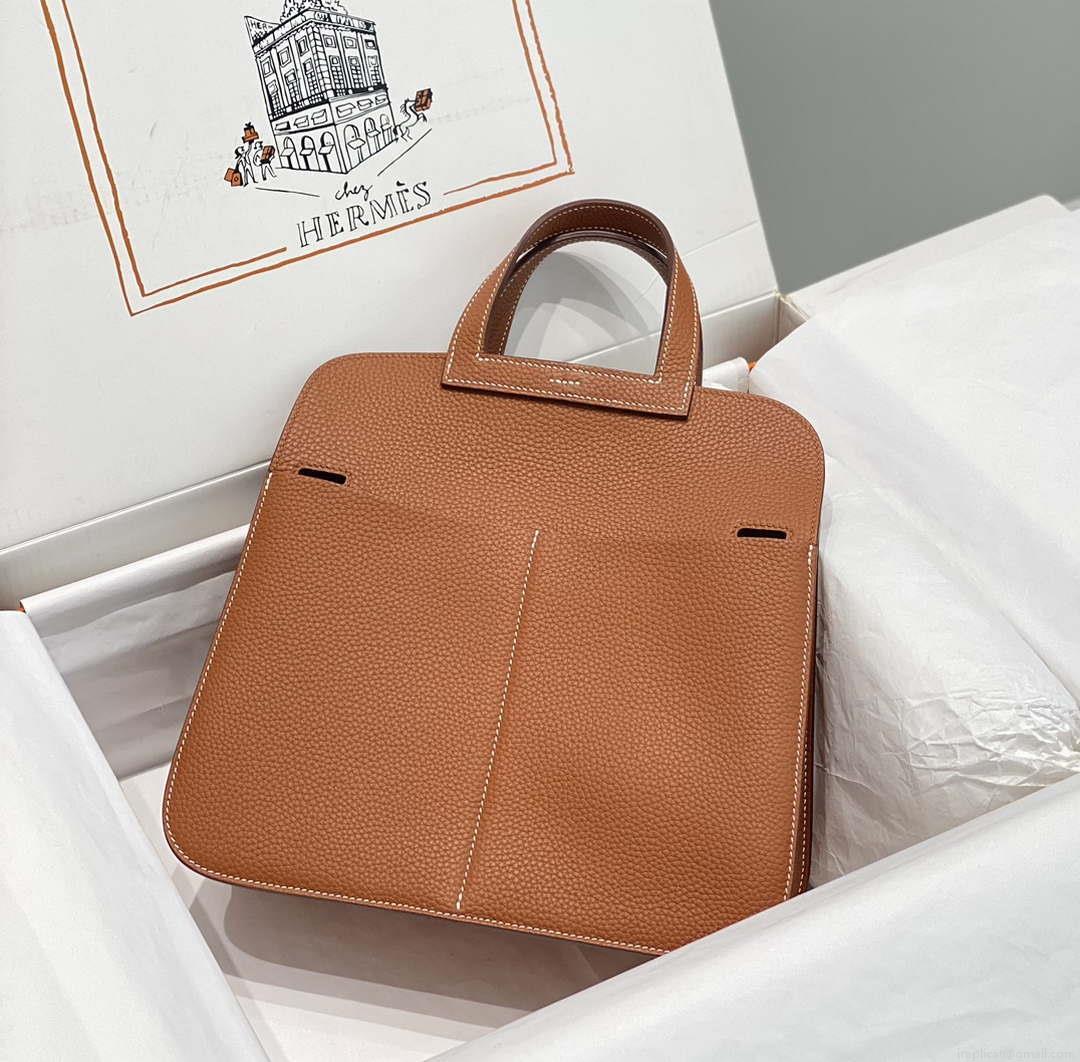 Hermes halzan 25 clemence stamp B Silver H98802
