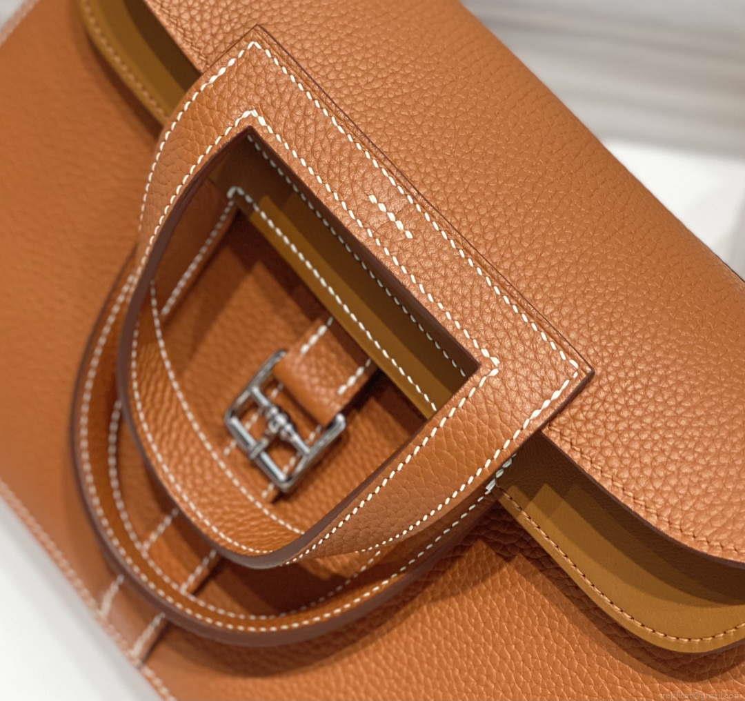 Hermes halzan 25 clemence stamp B Silver H98802