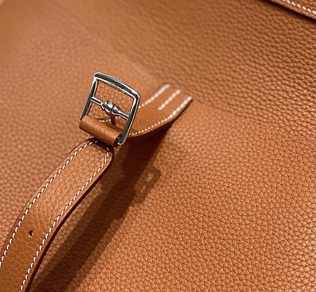 Hermes halzan 25 clemence stamp B Silver H98802