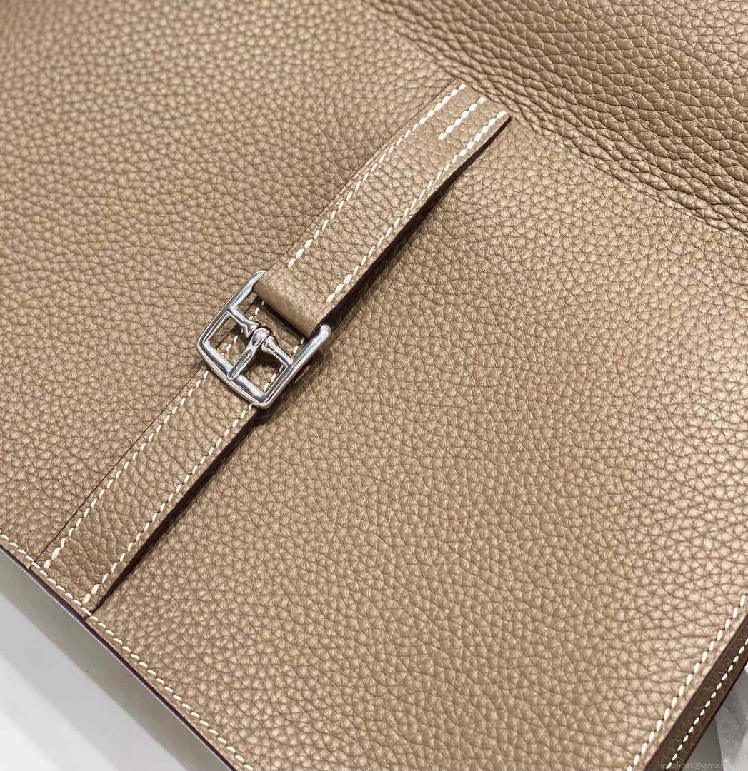 Hermes halzan 25 clemence stamp B Silver H98803