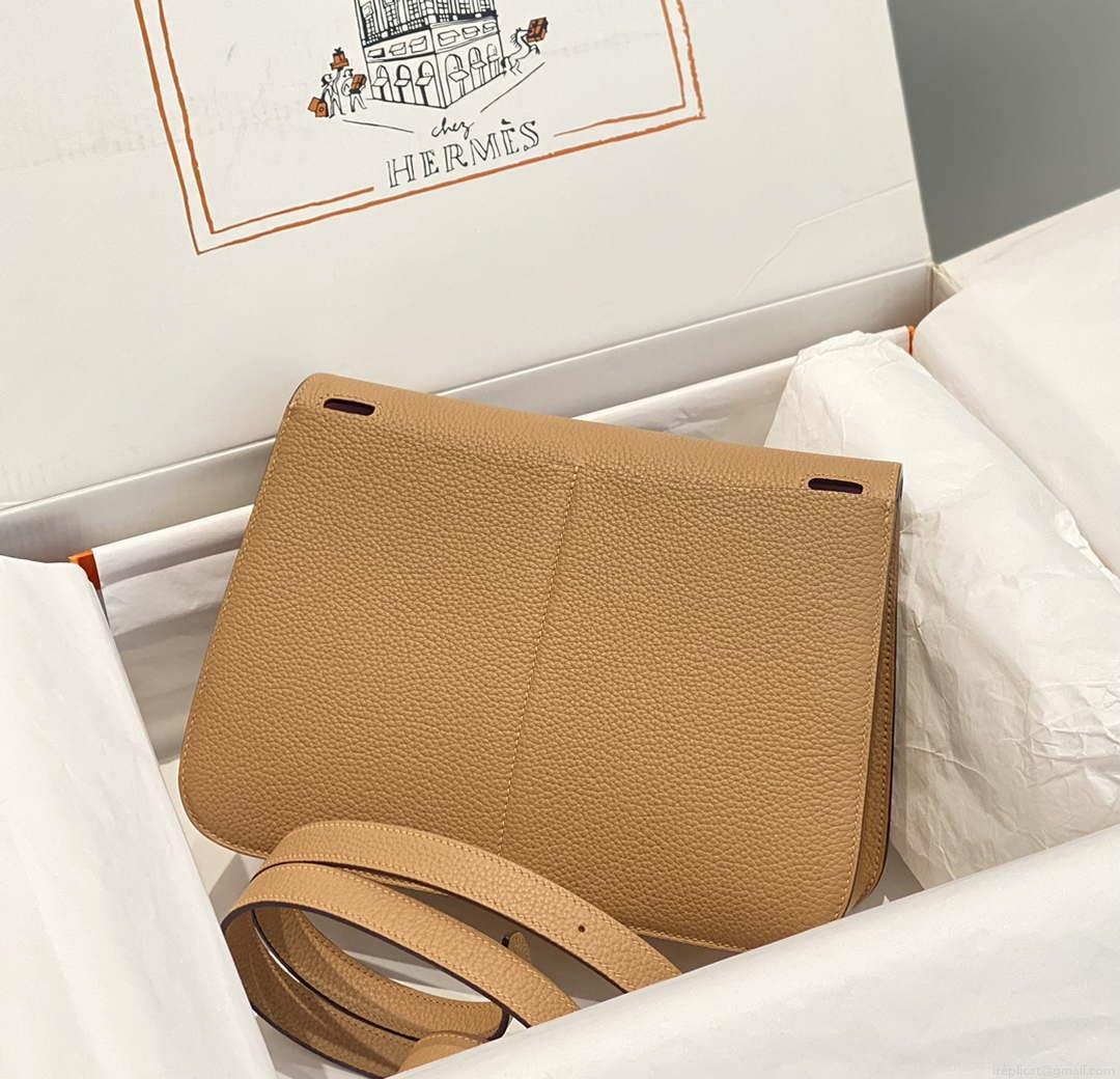 Hermes halzan 25 clemence stamp B Silver H98804
