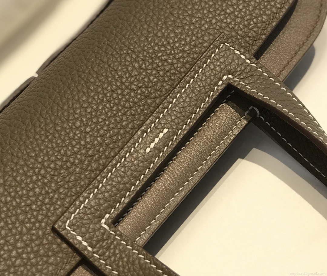 Hermes halzan clemence stamp B Gold H98808