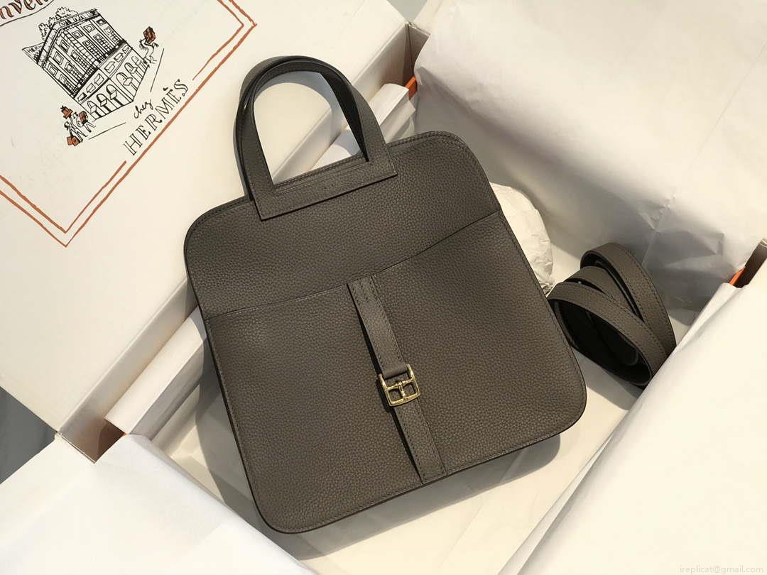 Hermes halzan clemence stamp B Gold H98809