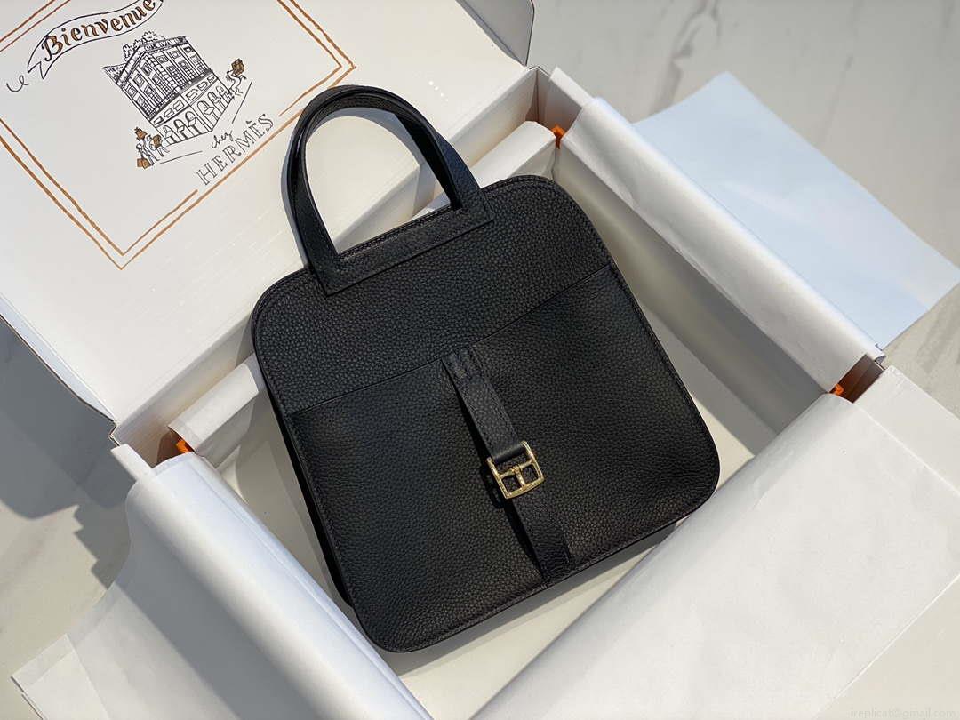 Hermes halzan clemence stamp B Gold H98810