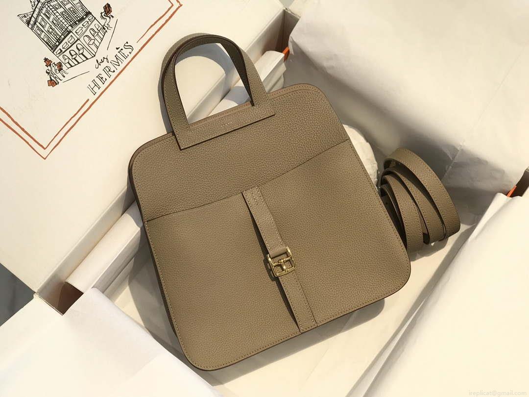 Hermes halzan clemence stamp B Gold H98811