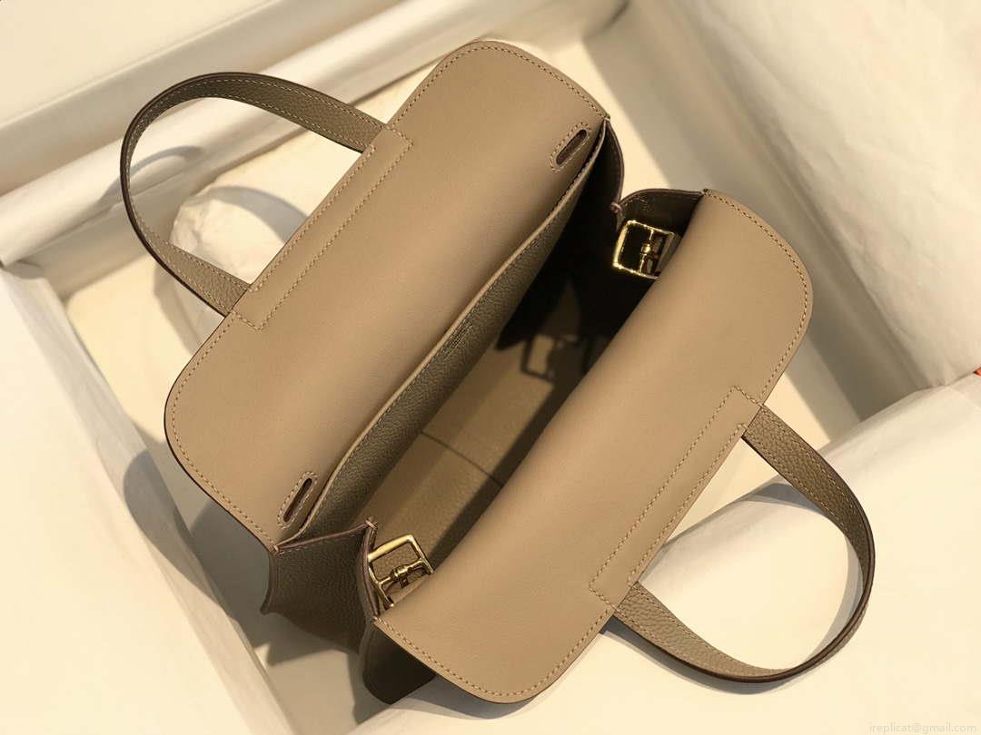 Hermes halzan clemence stamp B Gold H98811