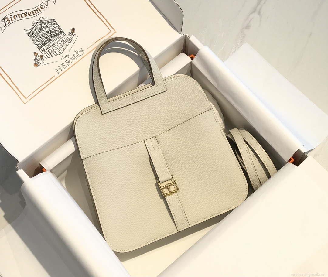Hermes halzan clemence stamp B Gold H98812