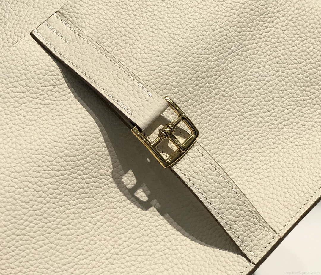 Hermes halzan clemence stamp B Gold H98812