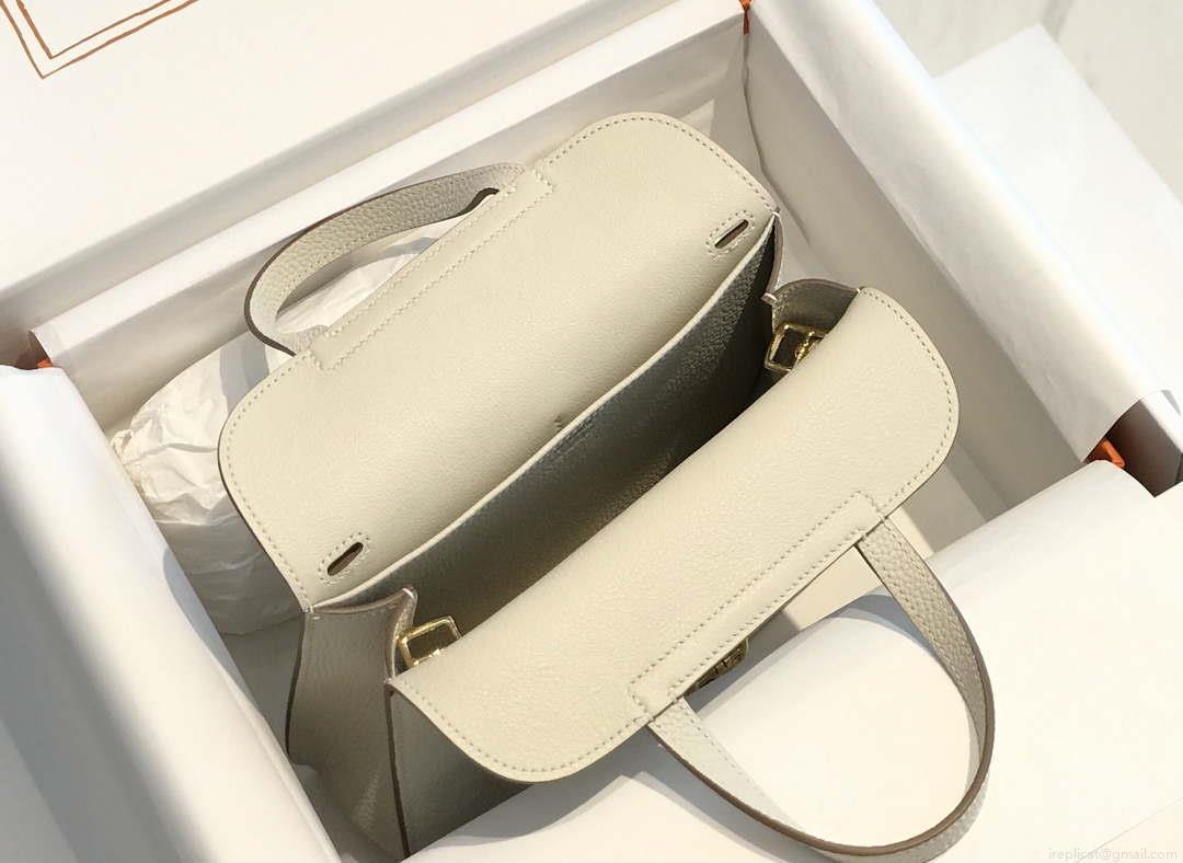 Hermes halzan clemence stamp B Gold H98812