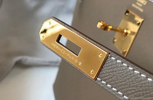 Hermes Sellier Kelly 28cm of Epsom Leather Bag 20337 Dark Gray