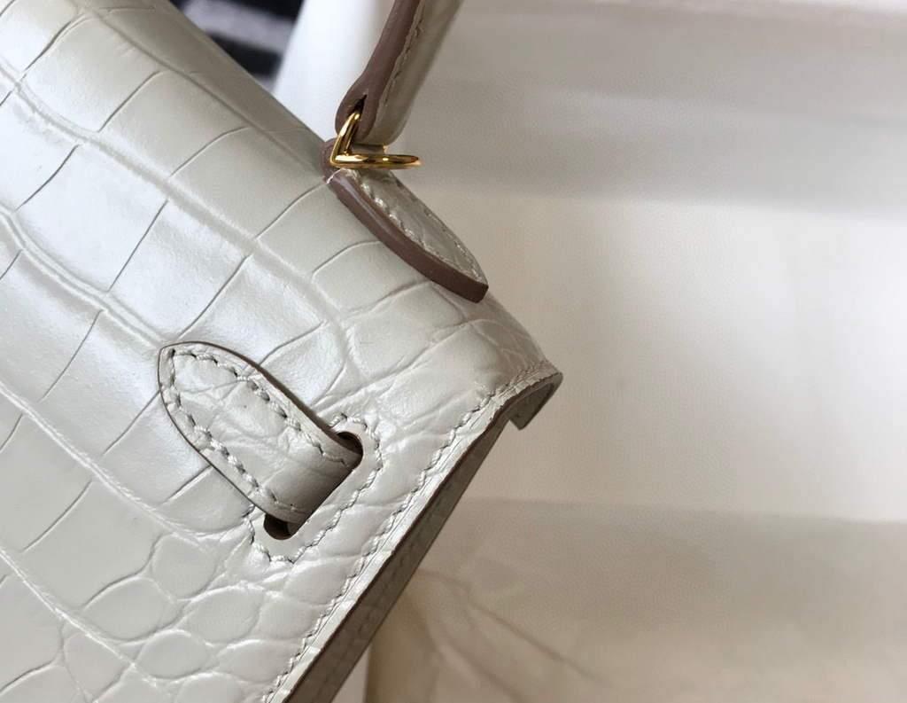 Hermes Kelly Bag Designer Hermes 19CM Shoulder Mini Bag Beige 20453
