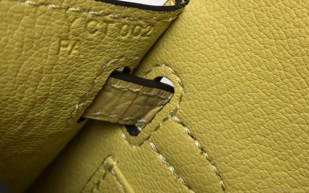 Hermes Kelly Bag Designer Hermes 19CM Shoulder Mini Bag Yellow 20451