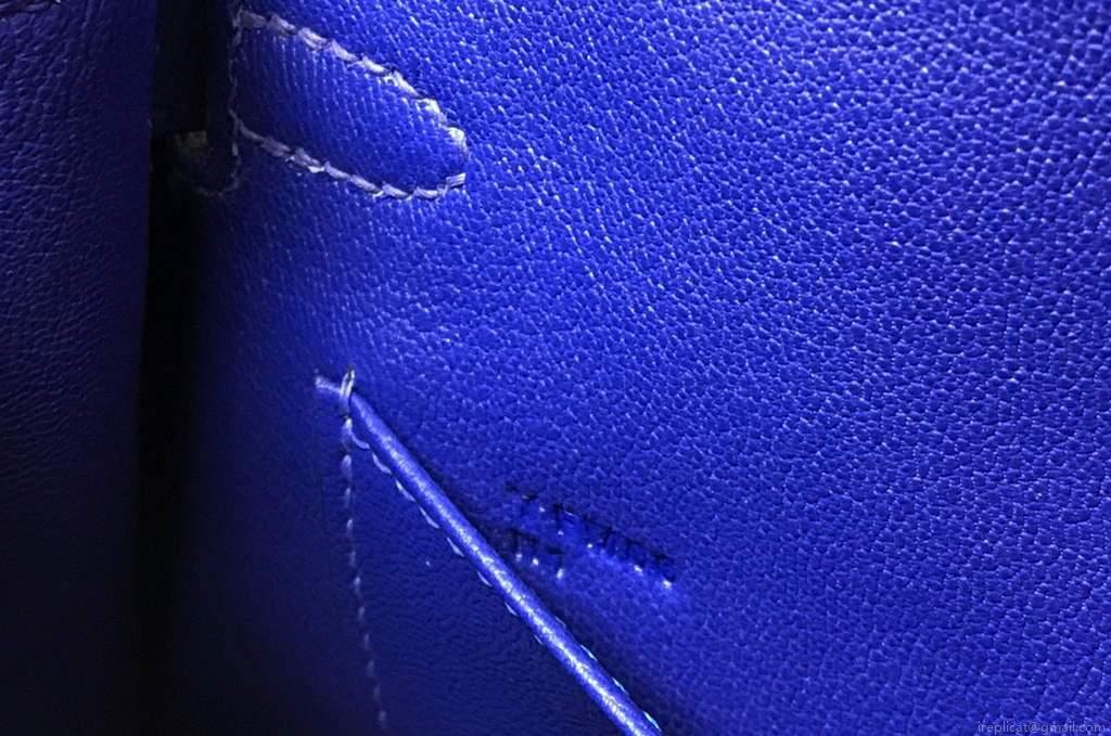 Hermes Kelly Bag Hermes 19CM Epsom Shoulder Mini Bag Dark Blue 20475