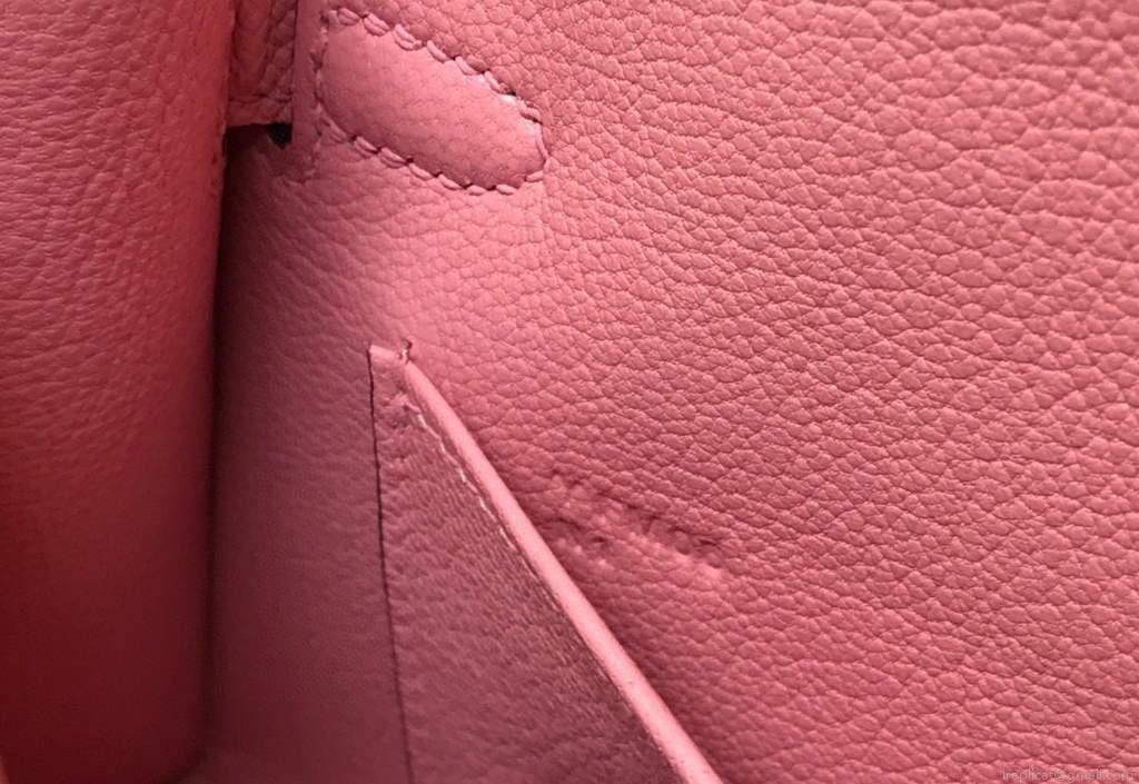 Hermes Kelly Bag Hermes 19CM Epsom Shoulder Mini Bag Pink 20477