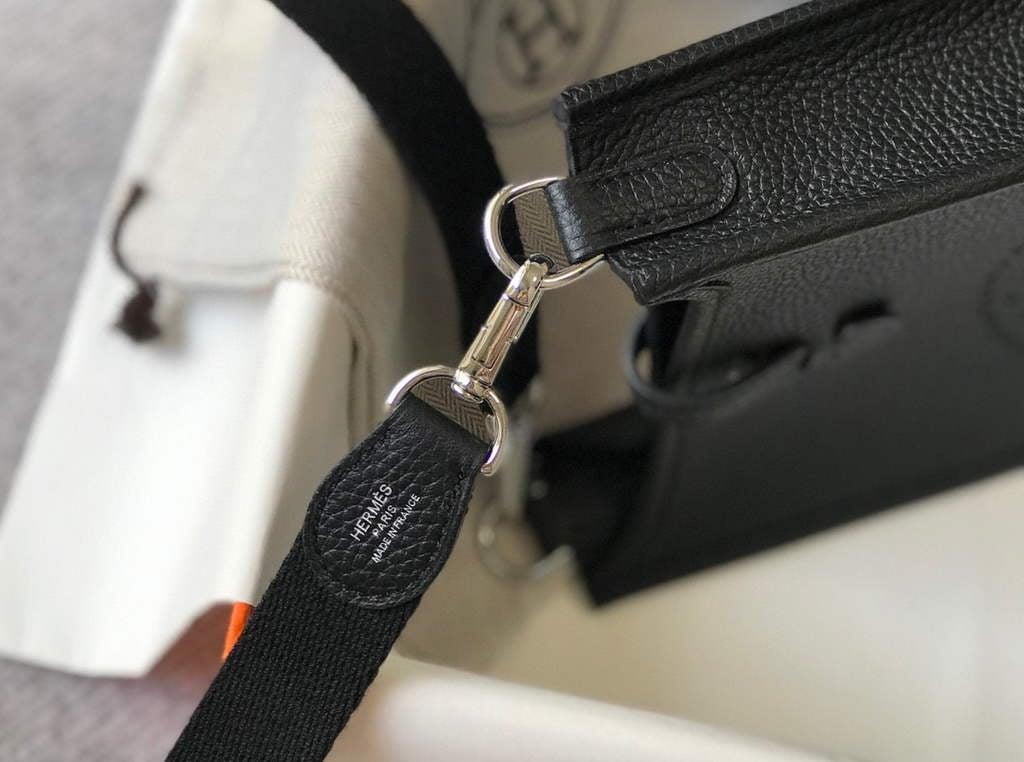 Hermes Evelyne Bag Designer Hermes Mini Crossbody Real Bag 20421 Black