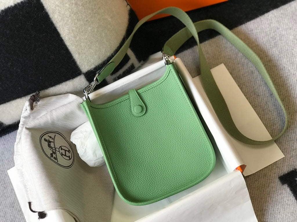 Hermes Evelyne Bag Designer Hermes Mini Crossbody Real Bag 20424 Green
