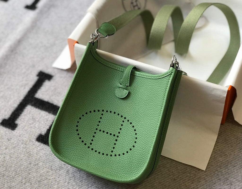 Hermes Evelyne Bag Designer Hermes Mini Crossbody Real Bag 20424 Green