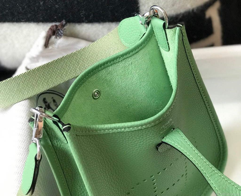 Hermes Evelyne Bag Designer Hermes Mini Crossbody Real Bag 20424 Green