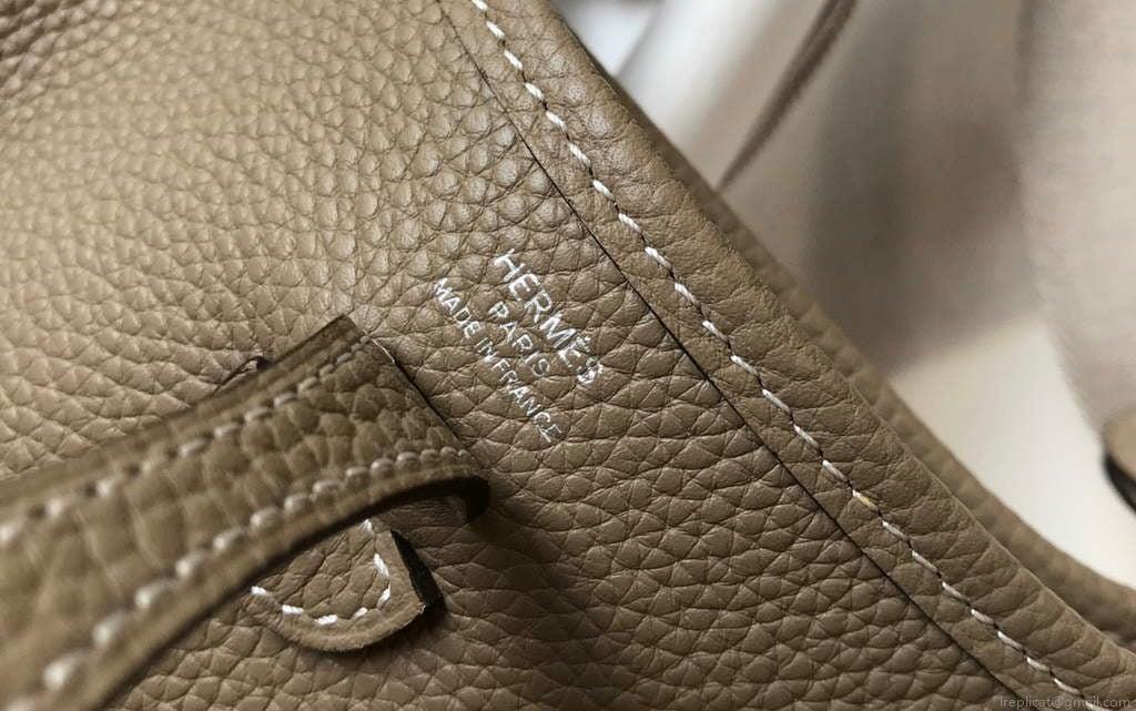 Hermes Evelyne Bag Designer Hermes Mini Crossbody Real Bag 20425 Light Grey
