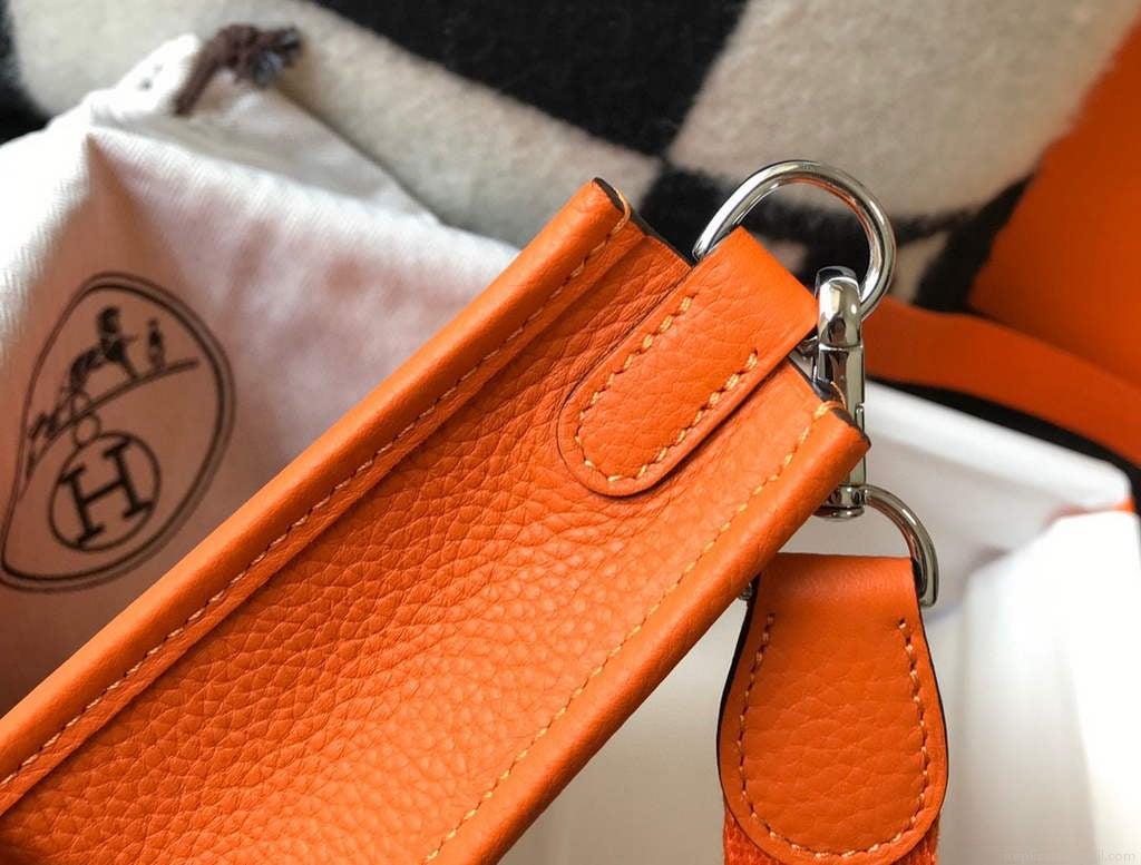 Hermes Evelyne Bag Designer Hermes Mini Crossbody Real Bag 20428 Orange