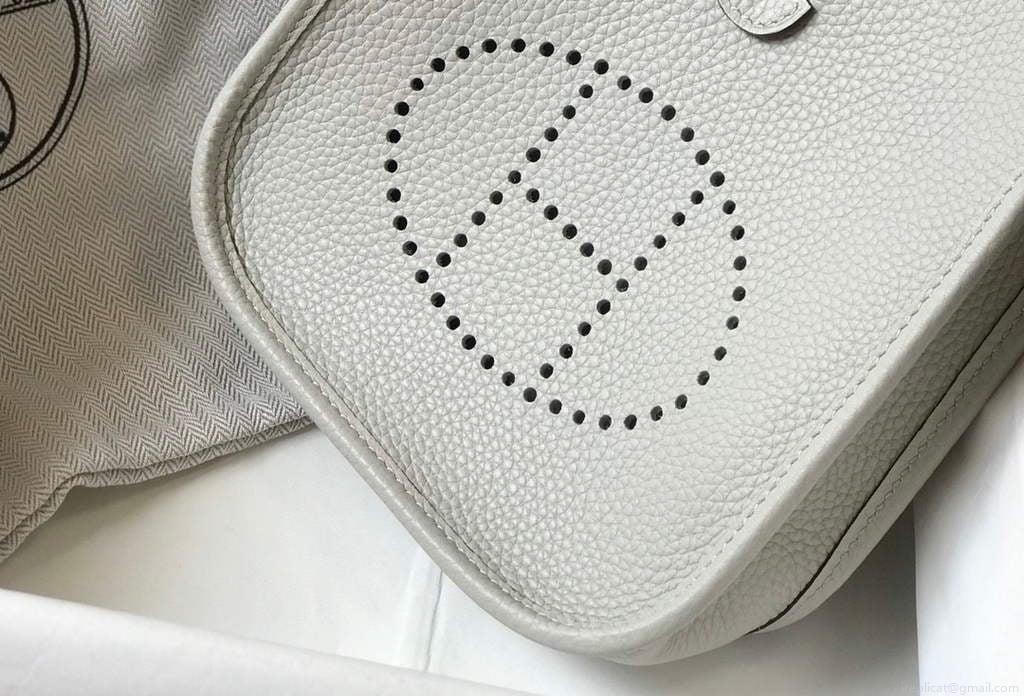 Hermes Evelyne Bag Designer Hermes Mini Crossbody Real Bag 20435 White