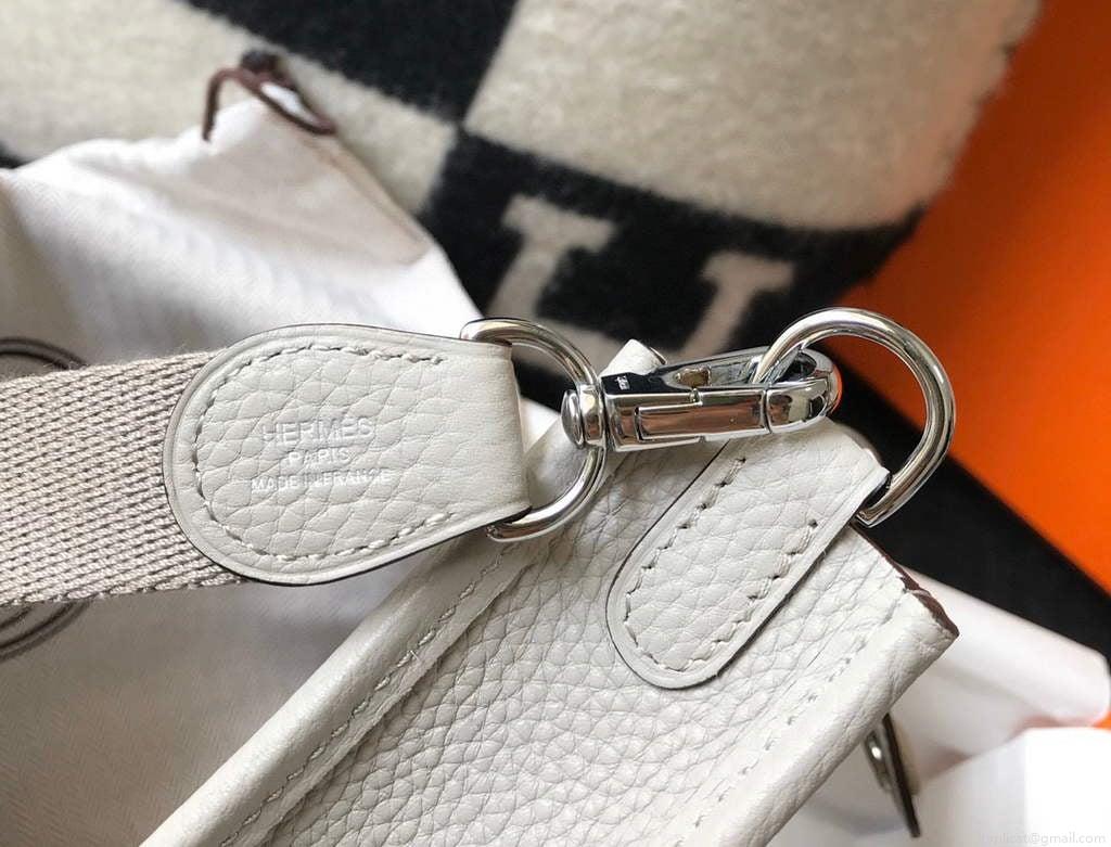 Hermes Evelyne Bag Designer Hermes Mini Crossbody Real Bag 20435 White