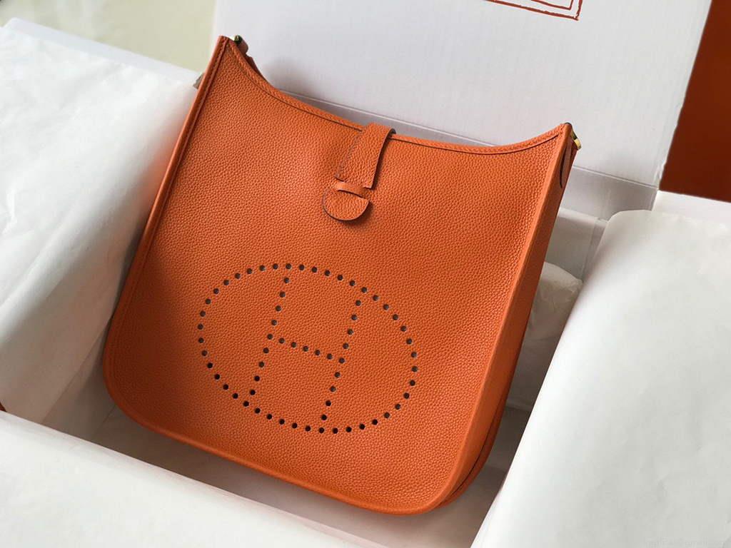 Hermes H083434 Evelyne III 29 bag Designer Hermes Shoulder Bag 203871 Orange