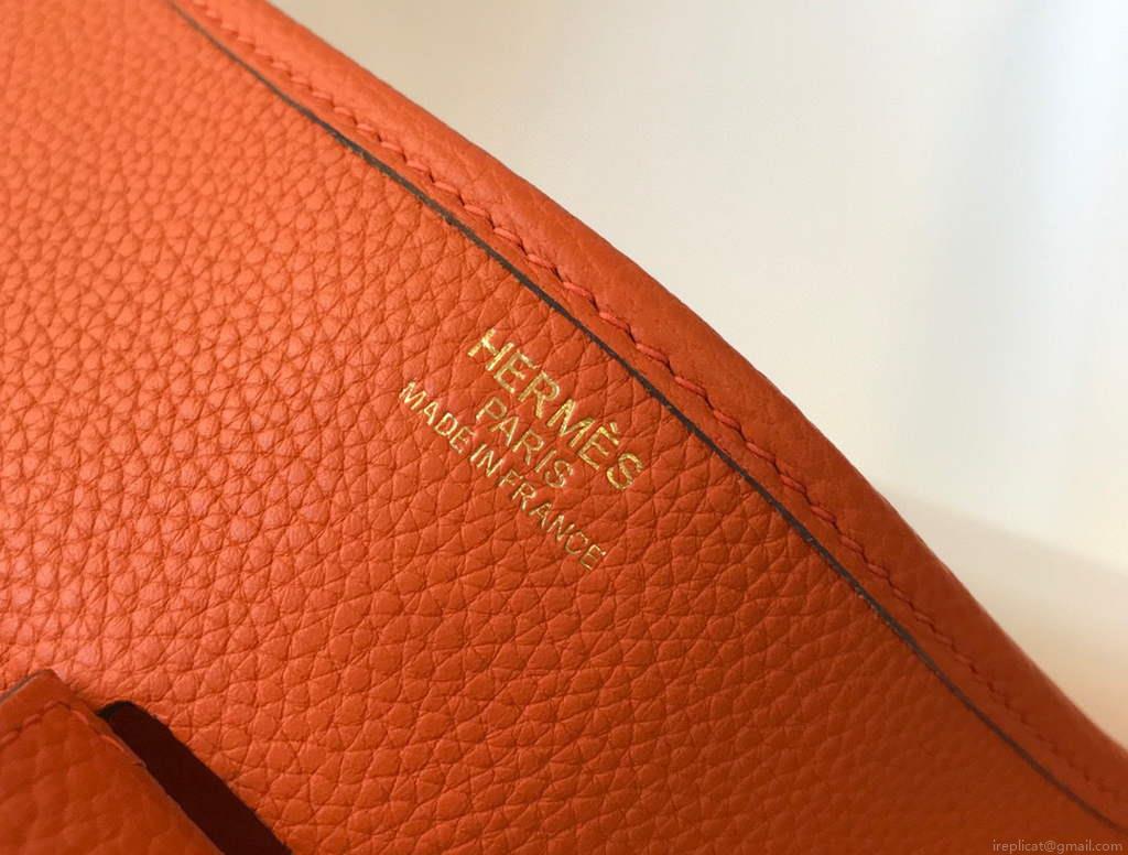Hermes H083434 Evelyne III 29 bag Designer Hermes Shoulder Bag 203871 Orange