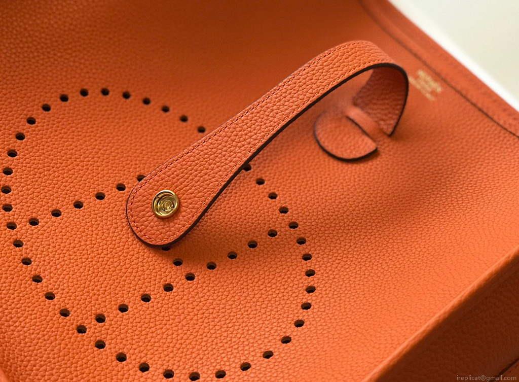Hermes H083434 Evelyne III 29 bag Designer Hermes Shoulder Bag 203871 Orange