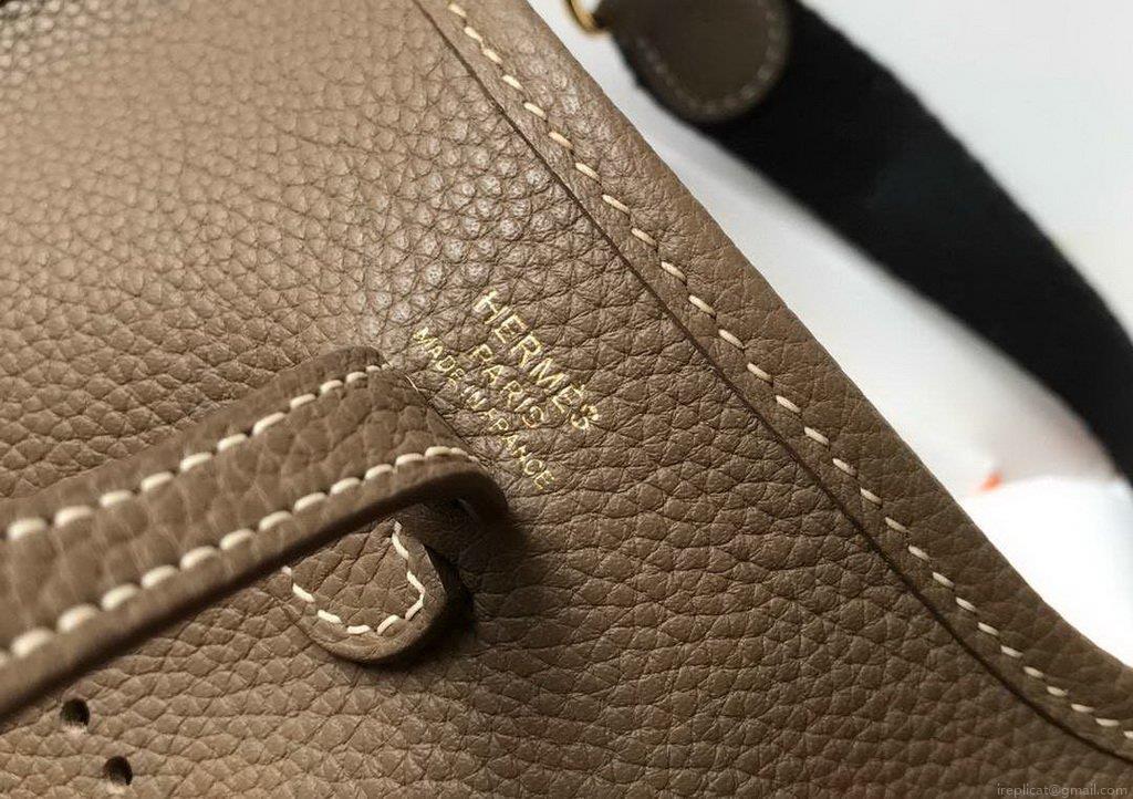 Hermes Evelyne Bag Designer Hermes Mini Crossbody Bag 20384 Gold Buckle Dark Gray