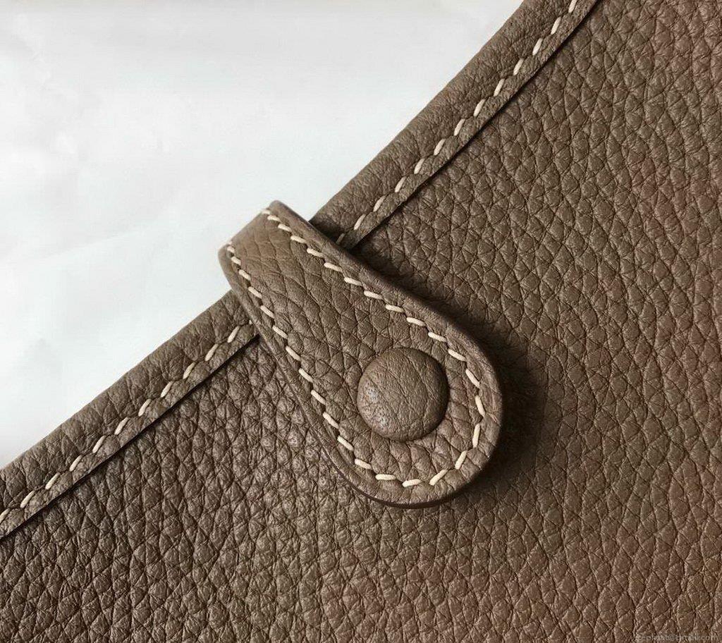 Hermes Evelyne Bag Designer Hermes Mini Crossbody Bag 20384 Gold Buckle Dark Gray