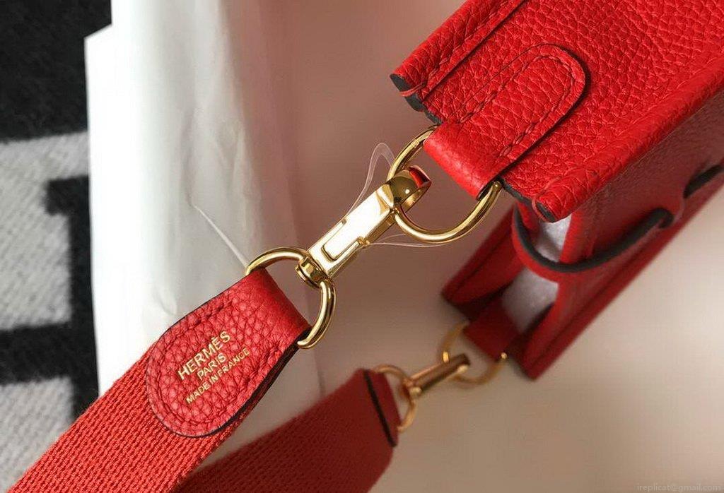 Hermes Evelyne Bag Designer Hermes Mini Crossbody Bag 20385 Gold Buckle Dark Red