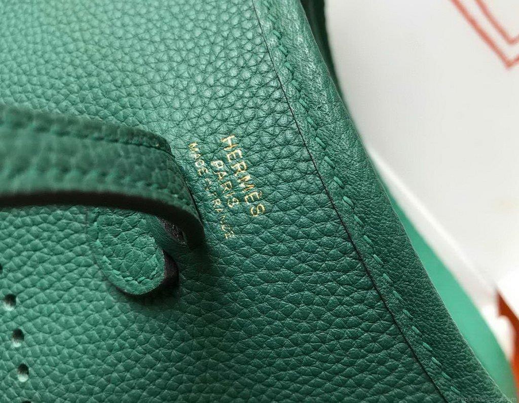 Hermes Evelyne Bag Designer Hermes Mini Crossbody Bag 20389 Gold Buckle Green