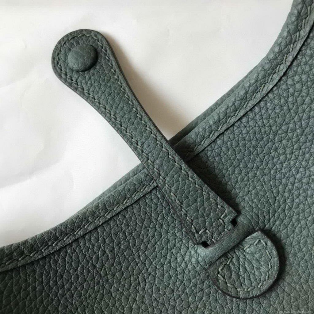 Hermes Evelyne Bag Designer Hermes Mini Crossbody Bag 20391 Gold Buckle Dark Green