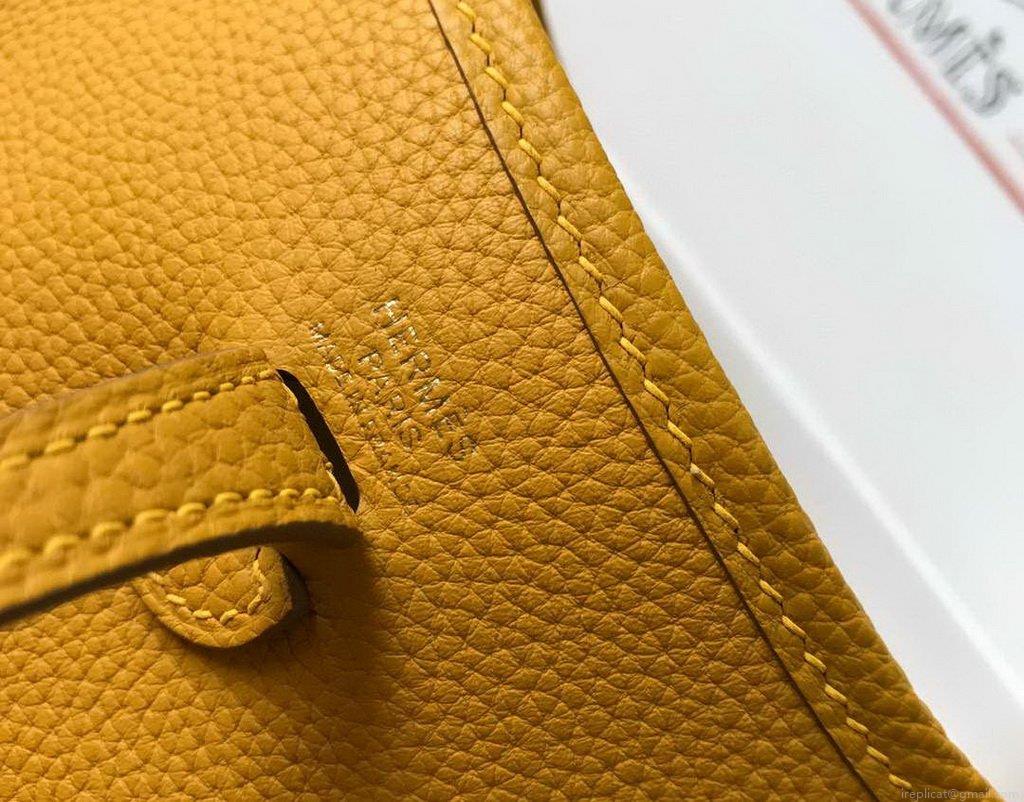 Hermes Evelyne Bag Designer Hermes Mini Crossbody Bag 20392 Gold Buckle Yellow