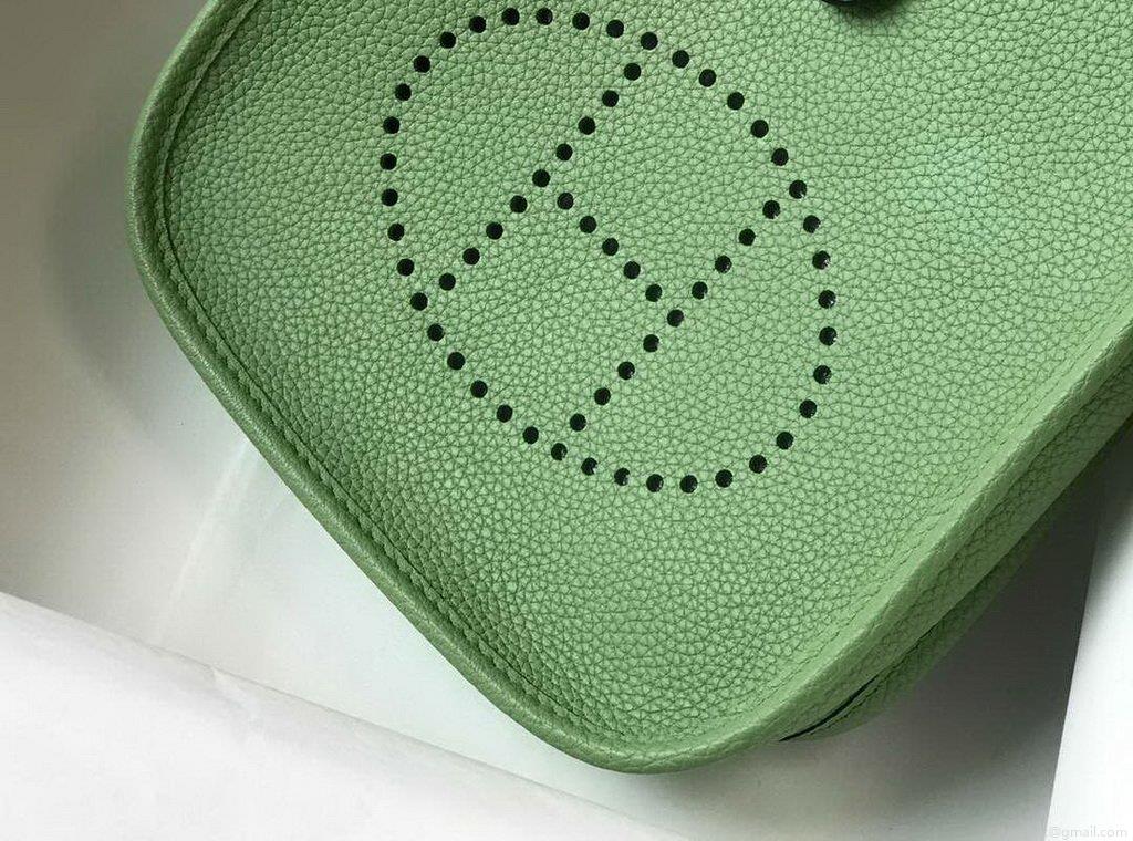 Hermes Evelyne Bag Designer Hermes Mini Crossbody Bag 20393 Gold Buckle Light Green