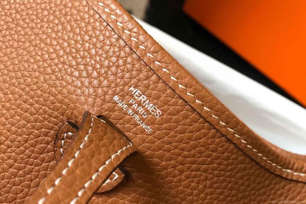 Hermes Evelyne Bag Hermes Mini Crossbody Bag 20399 Silver Buckle Tan
