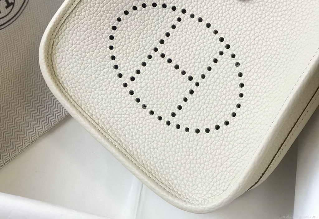 Hermes Evelyne Bag Hermes Mini Crossbody Bag 20406 Silver Buckle Beige