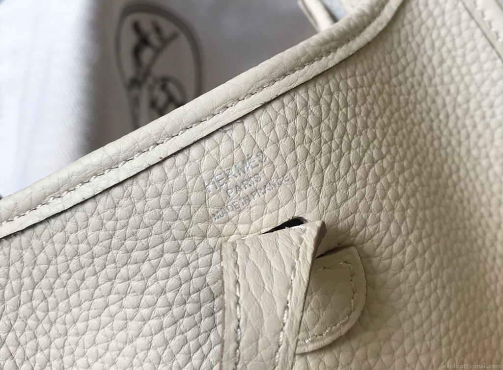 Hermes Evelyne Bag Hermes Mini Crossbody Bag 20406 Silver Buckle Beige