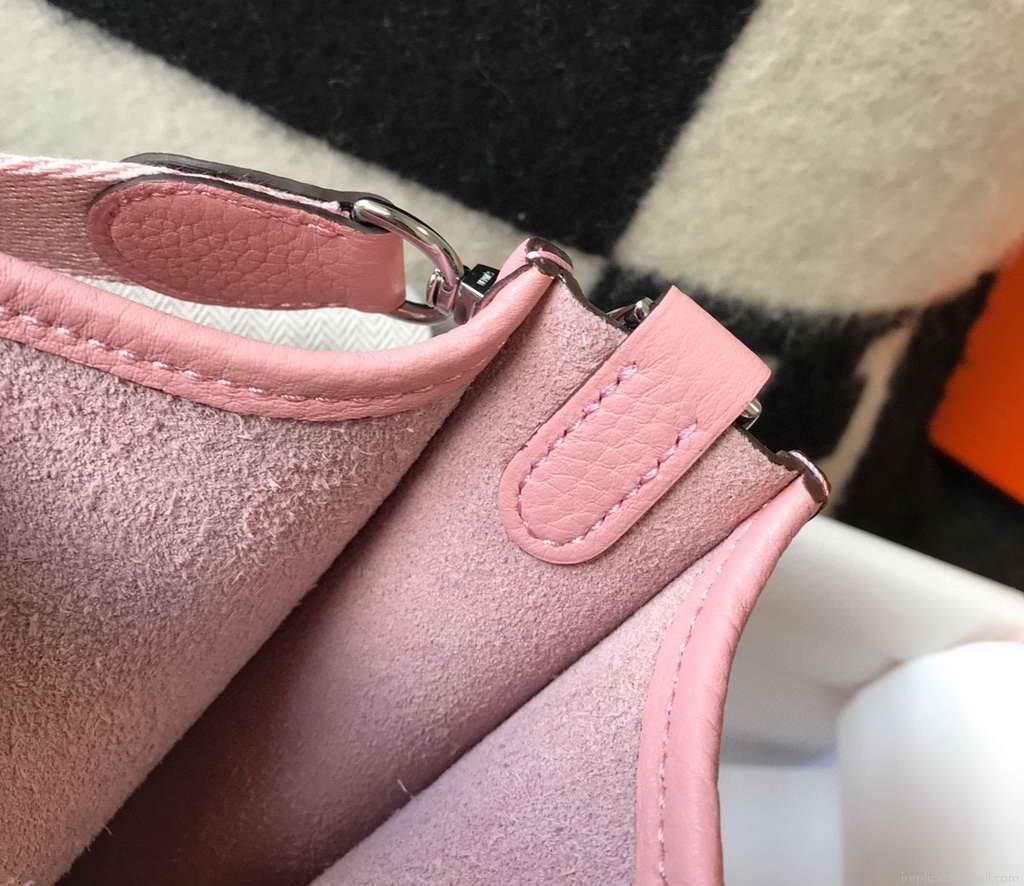 Hermes Evelyne Bag Hermes Mini Crossbody Bag 20407 Silver Buckle Pink
