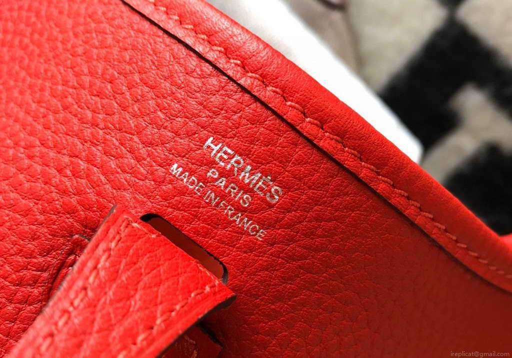 Hermes Evelyne Bag Hermes Mini Crossbody Bag 20410 Silver Buckle Red