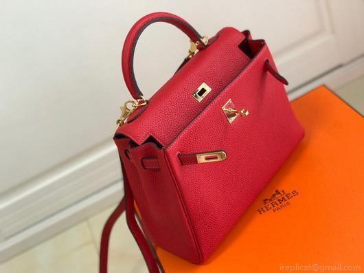 Hermes Kelly Danse 20307 Designer Tote Shoulder Strap Bag Red