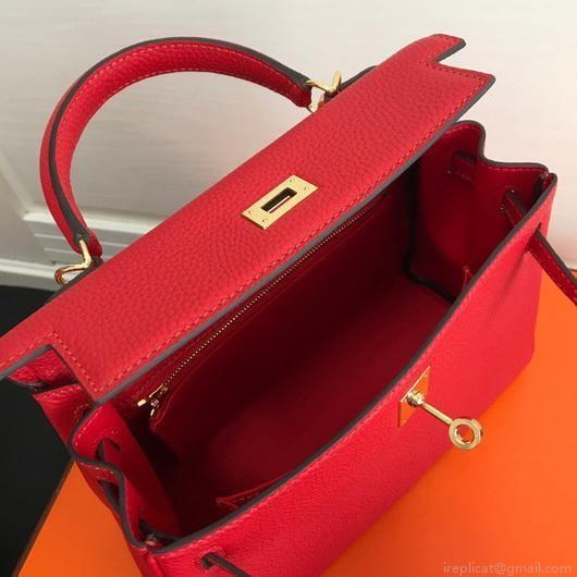 Hermes Kelly Danse 20307 Designer Tote Shoulder Strap Bag Red