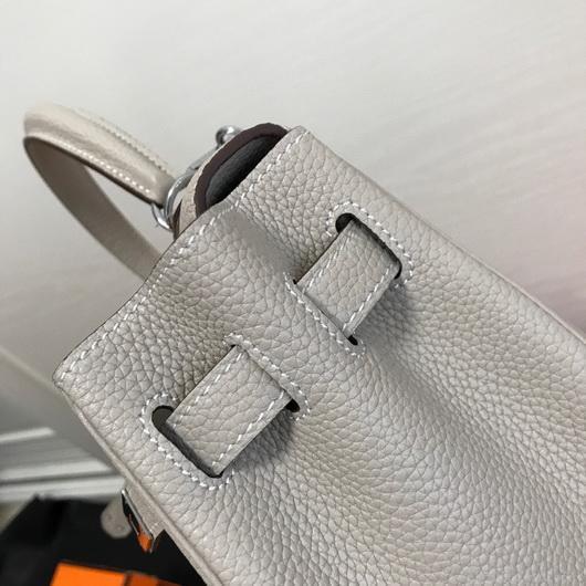 Hermes Kelly Danse 20308 Designer Tote Shoulder Strap Bag Gray