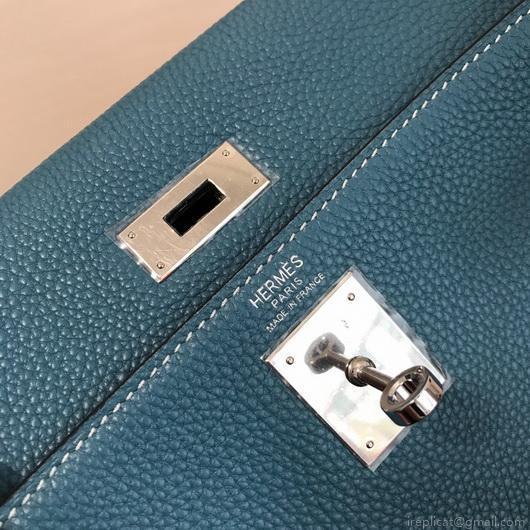 Hermes Kelly Danse 20310 Designer Tote Shoulder Strap Bag Blue