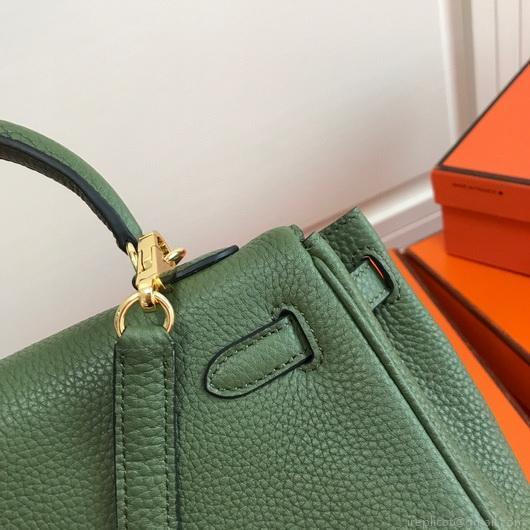 Hermes Kelly Danse 20311 Designer Tote Shoulder Strap Bag Green