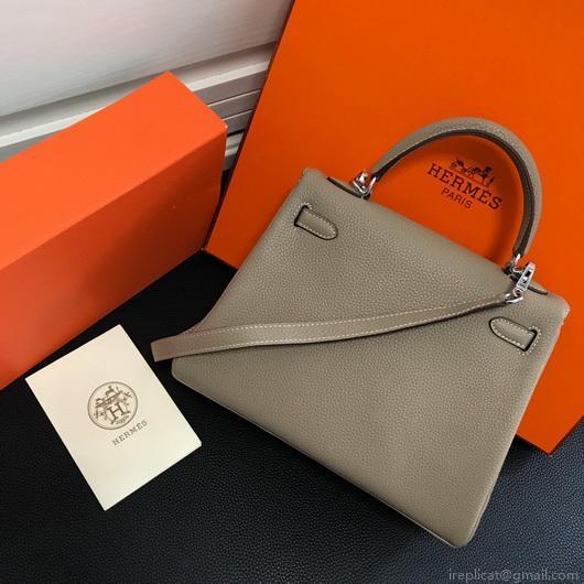 Hermes Kelly Danse 20315 Designer Tote Shoulder Strap Bag Apricot